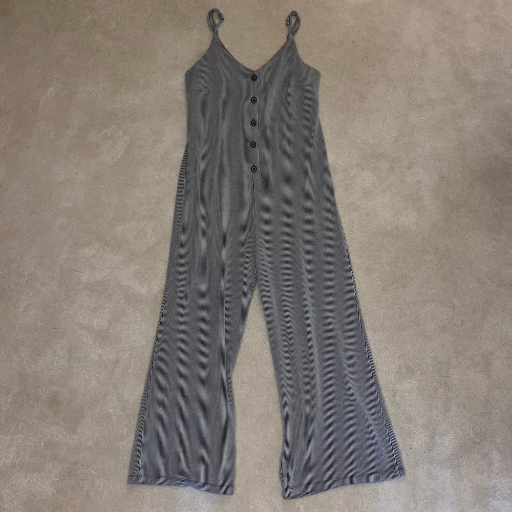Women’s Striped Button Top Jumpsuit